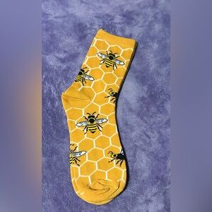 Source Unknown Honeycomb Bee Socks - Mustard